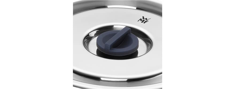 WMF Top Serve Tapa de Repuesto redeonda con válvula, Acero Inoxidable Pulido, 18 cm