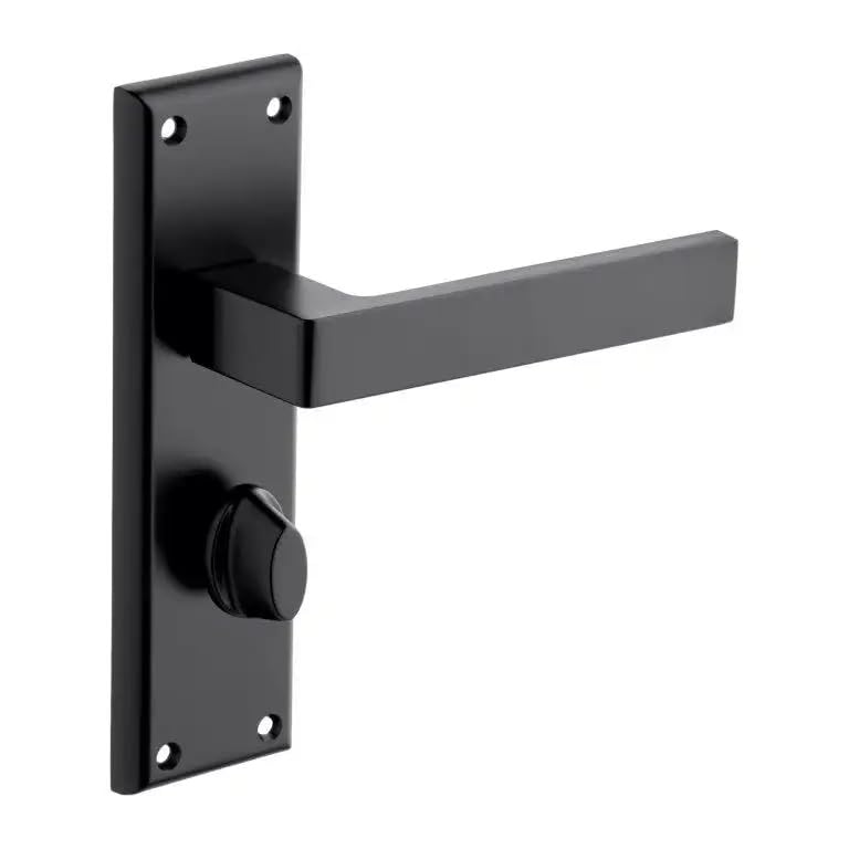 Designer Levers - Balmoral Lever Lock Bathroom Door Handle - Matte Black