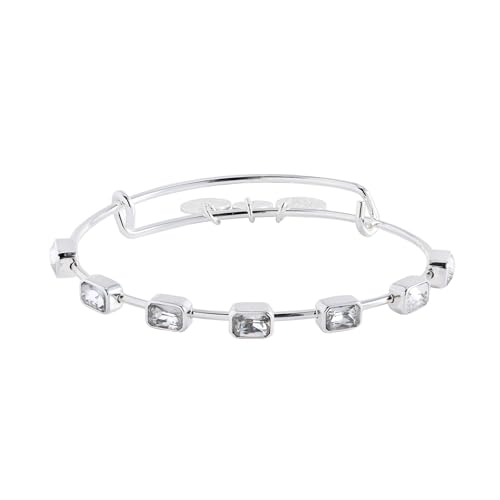Alex and Ani April Birthstone Emerald Cut Bangle