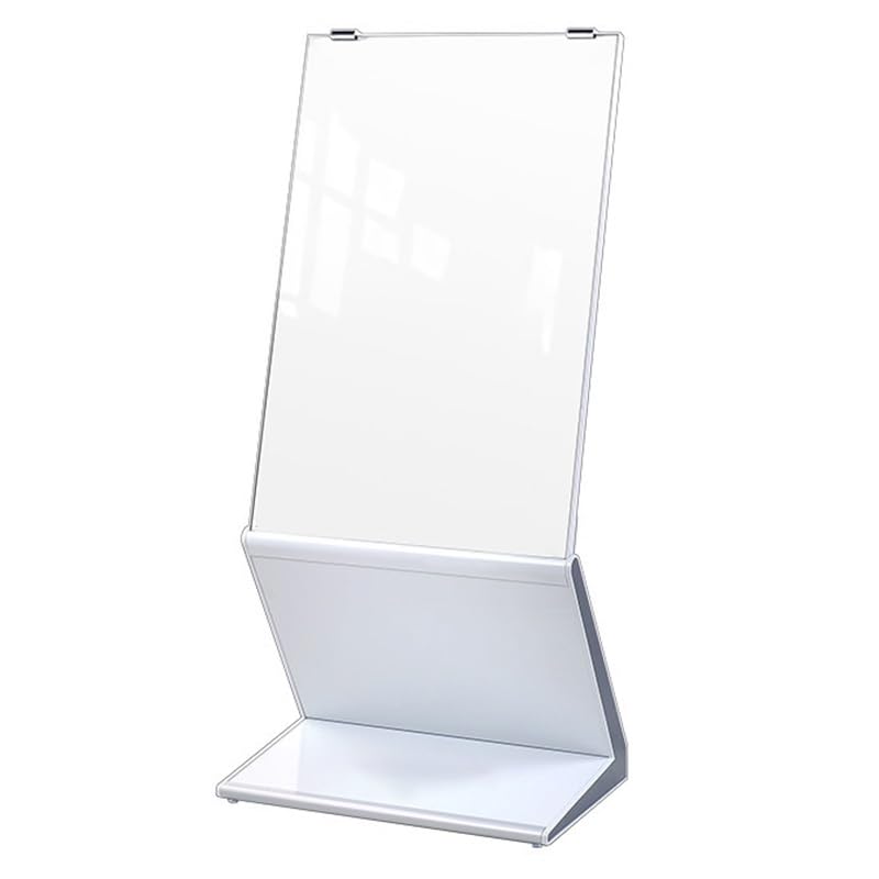 Espositore Per Cartelli Resistente, Pavimento, A Forma Di Z, Cartellone Pubblicitario, In Metallo, Con Pannello In Vetro Trasparente(24.4x13.4x51.8in/2pcs)