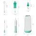 Electric Bottle Brush Cleaner, Portable Rechargeable Baby Bottle Cleaner Kit for Travel with Silicone Nipple & Straw Brush, Drainage Rack, Storage Box(Green)