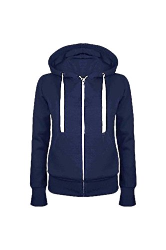Lettre d'amour Las Mujeres Sudadera con Capucha con Cordón Grueso Abrigo Chaquetas Sudaderas con Cremallera Blue L