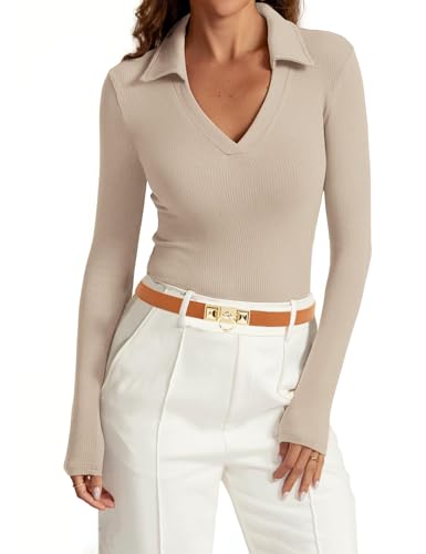 TOPACC 2 Pack Adjustable Skinny Belt with Gold Buckle Waist Belts for Women Dresses Pants Business Casual3