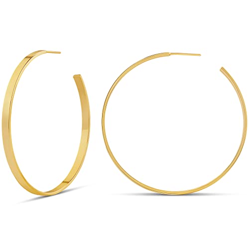 Image of Amazon Essentials 14K Gold Plated Square Edge Hoop