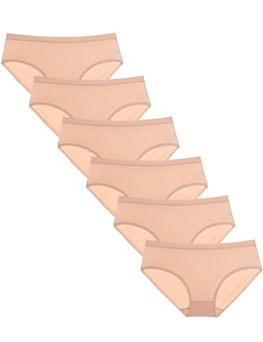 Kiench Youth Girls Cotton Underwear Hipster Panties for Teens Pack of 6