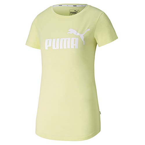 PUMA ESS+ Chemise Sunny Lime M Femme : Haut léger été et chemisette sport chic jaune