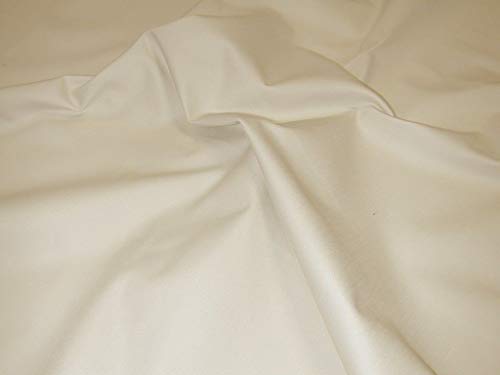 Doublure de rideau Tissu Poly Coton sergé Tissage 137,2 cm/137 cm de large Tissu Ivoire, 1 m Cover