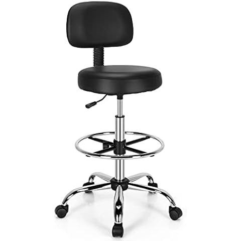 COSTWAY Ergonomic Height Adjustable Drafting Chair Cover