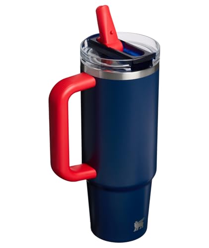 Image of STANLEY Quencher ProTour Flip Straw Tumbler with Leakproof Lid, 30 oz | Built-in Straw and Handle | Cup Holder Compatible for Travel | insulated Stainless Steel Cup | BPA-Free | Team Navy Red