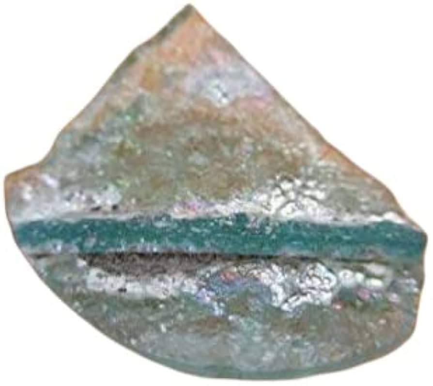 Amazon.co.jp: 【古代へのいざない】美しく銀化したローマングラス片