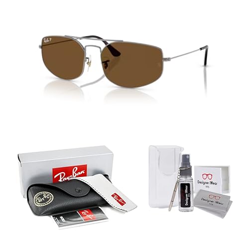 Ray-Ban Explorer 5 RB3845 Rectangular Sunglasses for Men for Women +BUNDLE with ACCESSORY EYEWEAR KIT2