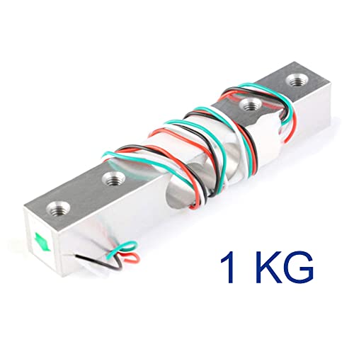 ALAMSCN Digital Load Cell Weight Sensor + HX711 Weighing Breakout Board AD Module Pressure Sensors for Arduino DIY Electronic Portable Kitchen Scale (1KG+HX711)