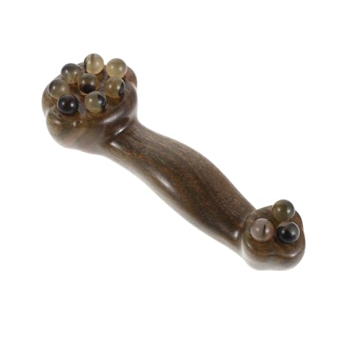 HAMPPLIES Masajeador Facial Manual de Madera de Sándalo Natural, Herramienta Portátil para Masaje Ocular, Palo Masajeador para Ojos, Aromaterapia Relajante, Diseño Ergonómico para Cuidado