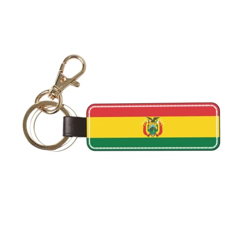 WXZYFP Drapeau de Bolivie Porte-clés de voiture Pendentif Personnalité Créative Simple Lock Key Ring Hommes et Femmes Couple Lanière