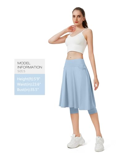 Image of ANIVIVO Skirted Legging for Women, Yoga Legging with Skirts &Women Tennis Leggings Clothes Pockets
