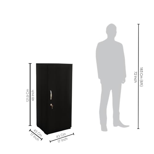 Image of Amazon Brand - Solimo Optima Engineered Wood 4ft 1 Door Wardrobe for Clothes | Storage Organizer | Storage Cabinet for Kitchen | Multipurpose Almirah for Bedroom - Wenge, 4ft