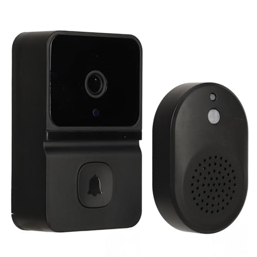 Tbest Timbre Inalámbrico 1080P Cámara Nocturna Lente Gran Angular Almacenamiento en la Nube para el Hogar Z30 Negro Seguridad Aplicable