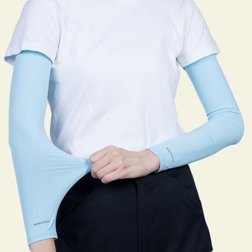 Ice Silk Cooling Sun Protection UPF50 UV-resistance Compression Arm Sleeve Warmer Lightweight3