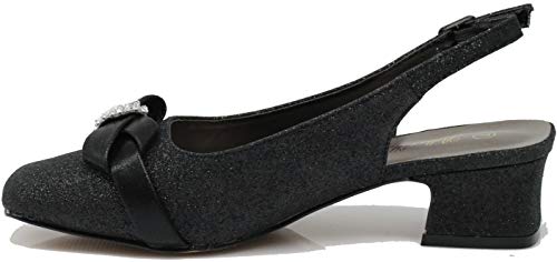 Enzo Romeo Antica02 Women's Wide Width Sling Back Low Heeled Pumps Sandals Shoes3