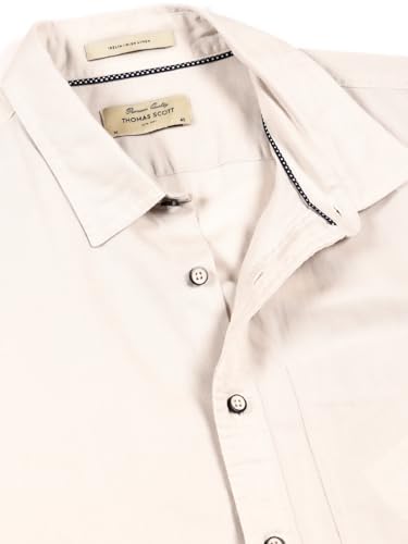 Image of Thomas Scott Men's | Solid | Half Sleeve | Regular Fit | Premium Irish Linen | Spread Collar | Casual Shirt