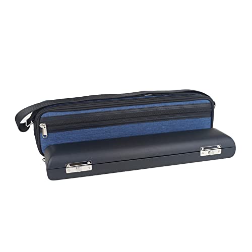 TTETTZ Estojo para Flauta de 16 Ou 17 Furos, em Couro Impermeável, com Alça de Ombro Ajustável, Alça de Mão E Bolso Externo. Ideal para Flauta Transversal de