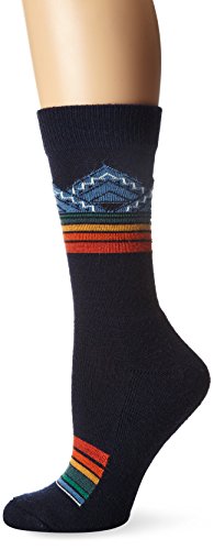 Pendleton Women's Merino Wool Crew Socks, Jacquard-Blue, Medium (Fits Shoe Size 6-10/ Men's Shoe Size 5-9) #TOP15