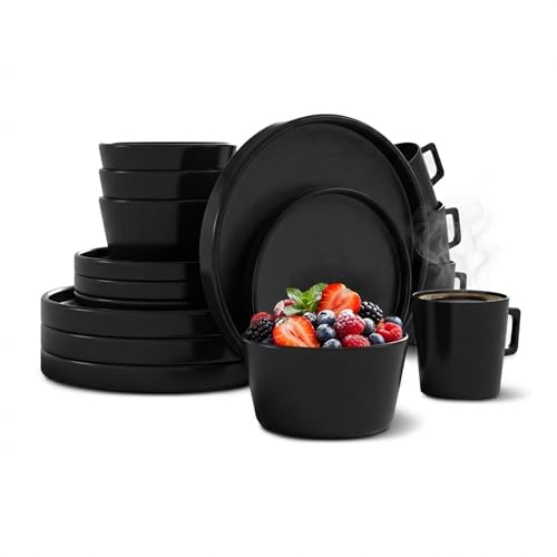 La mejor comparación de Platos los 5 mejores. 49 CASA LITUS Vajilla de Gres Moderna para 4, 16 Piezas: Taza, Plato Hondo, Ensaladera y Plato Trinche. Cubierta Porcelanizada Resistente a Altas Temperaturas, para Lavavajillas y...