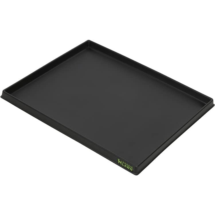 DoggieLawnNon-Spill Dog Potty Training Tray - Leak-Proof HDPE Plastic Grass Pad Holder for Apartments & Urban Homes - Reusable & Washable-Perfect for Indoor Dogs & Puppies-Medium (25"x20.5"x1.5")