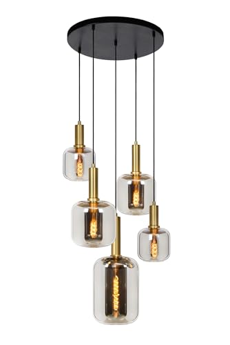 Suspension en verre soufflé Lucide Joanet Ø 66 cm lustre chic 2xE27