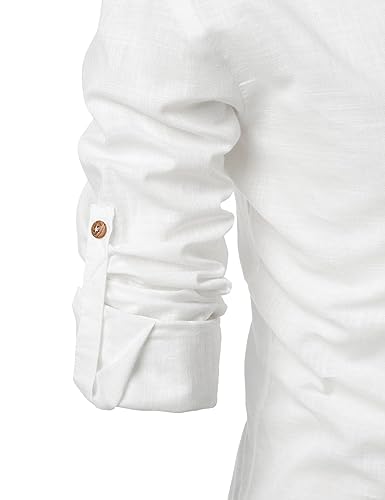 Image of Vida Loca Full Sleeve Mandarin Collor Cotton Casual Slim Fit Shirt for Men's