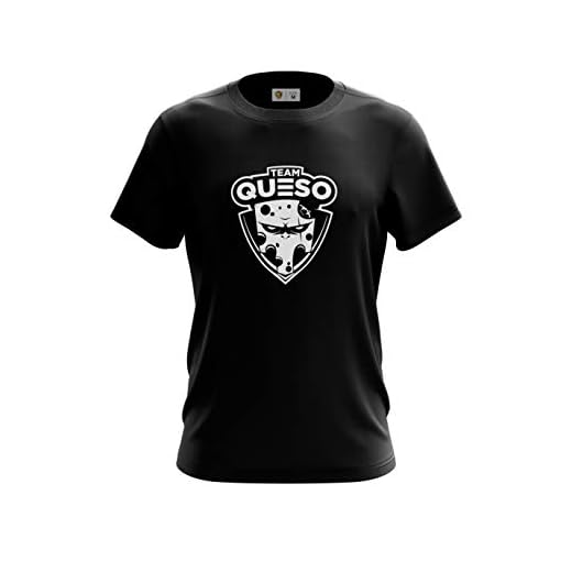 Team Queso Logo Vinilo (Shirt) Camiseta, Negro (Negro Negro), XXL para Hombre