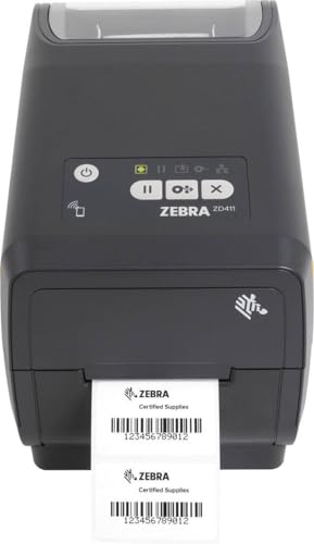 ZD411-ZEBRA-Thermal-Transfer-Desktop-Printer-203-x-203-DPI-Max-Resolution-152mmsec-Print-Speed-Bluetooth-BLE-USB-Port-Interfaces-1D-2D-Built-In-Barcodes-Black-ZD4A022-T0EM00EZ