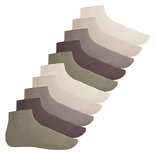 Footstar SNEAK IT! - 10 pares de calcetines de caña corta unisex - Tonos naturales - 43/46