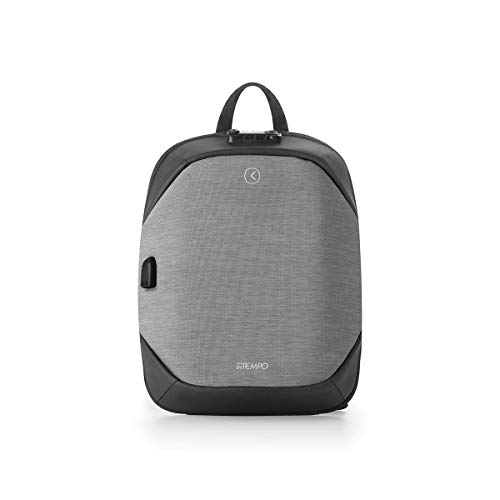 IN TEMPO Zaino Antifurto Monospalla Tekniko Slim Con Spallaccio Ergonomico, Chiu