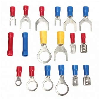 Davitu 520pcs Insulated Terminals Crimp Connector Butt Spade Ring Fork Set
