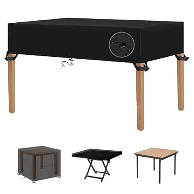 UERRYRS Outdoor Furniture Cover Waterproof 84 x 28 x 4 inch/LxWxH General Purpose Outside Dining Table and Chair Set Covers Anti-UV Patio Sectional Couch Cover 210x70x10 cm, Black