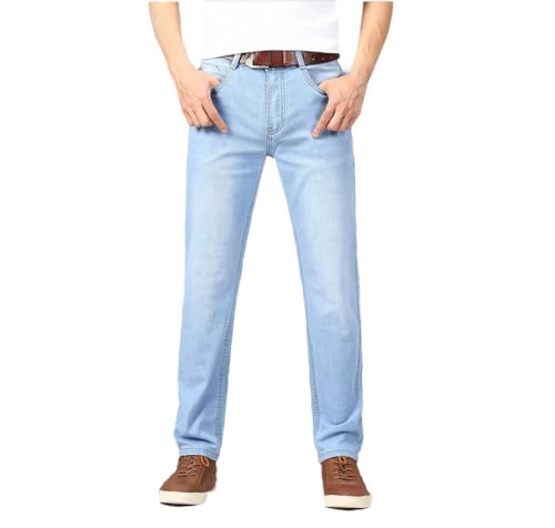 Men's Business Jeans Casual Straight Stretch Fashion Classic Work Denim Trousers