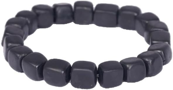 Shungite Stones Sugar Cube Beads Bracelet Chakra Balance - Handcrafted Jewelry - Healing Crystal Protection Bracelet- Crystal Spiritual Accessory - Image 2