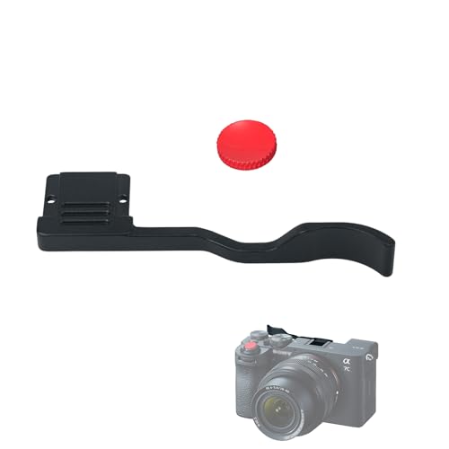 A7CII A7CR Metal Thumb Up Grip for Sony A7C II A7C R A7C2 Digital Camera Hot Shoe Thumb Hand Grip with Camera Shutter Button Accessories (Black)