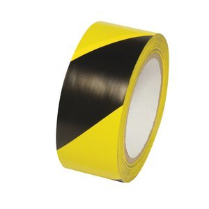 Black And Yellow Hazard Floor Marking Tape - 50mm x 33m