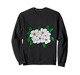 Blanco Tropical Frangipani Flor Cabeza Guam Planta Sudadera
