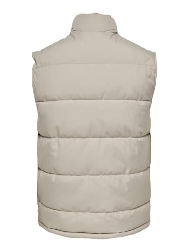 Only & Sons Herren ONSJAKE Quilted Vest OTW Oberbekleidung, Silver Lining, M – Ansicht 4