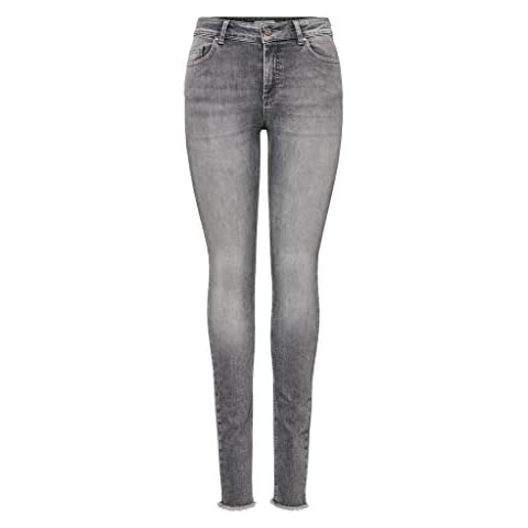 ONLY Women's Grey Mid Ank Skinny Jeans Cover