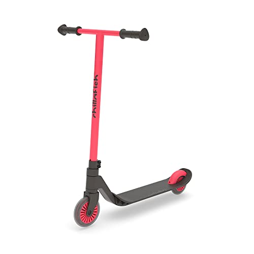 Chillafish Stunti Lightweight Stunt Scooter with Integrated Brake, 360° Handlebar Turning, Extra Wide Handlebar, Coral