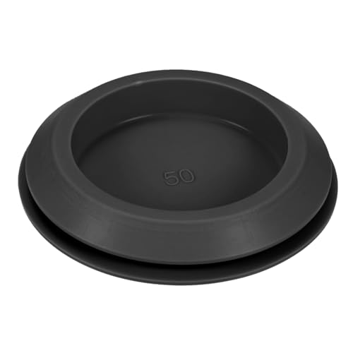 Image of M METERXITY 1-Packs Silicone Hole Plugs, Snap in Locking Hole Plugs for 50mm Hole, Round Hole Rubber Plug Kitchen Bulkheads Waterproof Sealing Plugs [Black]