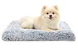 MDDK DY Small Dog Bed Mat - Washable Removable Cover Non-Slip Bottom, Egg Crate Orthopedic Dog Mat with Plush Padding, Soft Cushion for Small Pet Beds,Grey,50x40x5cm