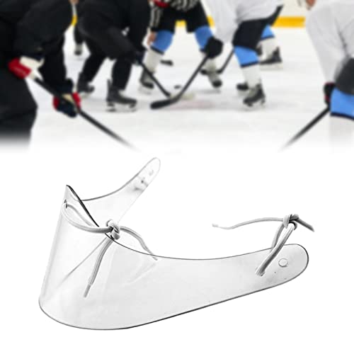 Generic Hockey Casco da Portiere Trasparente per Adulti, Portieri, Guarnizione Collo
