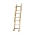 KINMADE 8 ft Rolling Library Ladder, Sturdy Wood Step and Build-in Handrail, Multi-use for Loft Stairs/Bookshelf, Red Oak (Total Length 93.4’’)