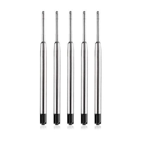 5 x Black Ink Pen Refills for PARKER Ballpoint Pens, 9.9cm Long Black Pen Refills Compatible with all PARKER Ballpoint Pens, Medium Size 0.7 Nib (5) Cover