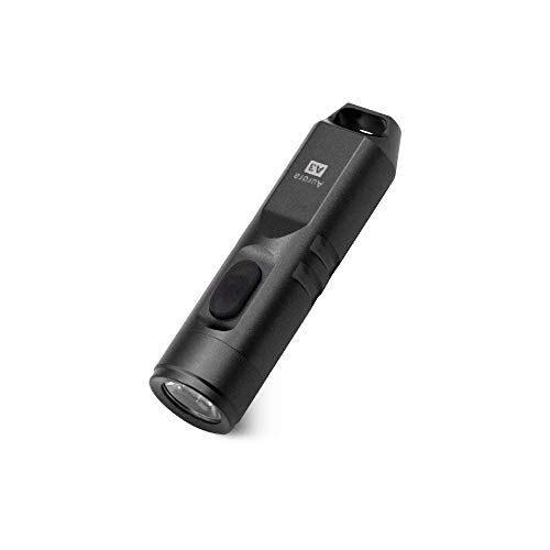 A3, 550 Lumens Super Bright Outdoor EDC Compact (0.5 oz) Keychain Rechargeable LED Flashlight,Hard Anodizing Aluminium Alloy Built-in Li-ion Battery 45 Minutes Fast Charging A3, RovyVon (Gun Grey)